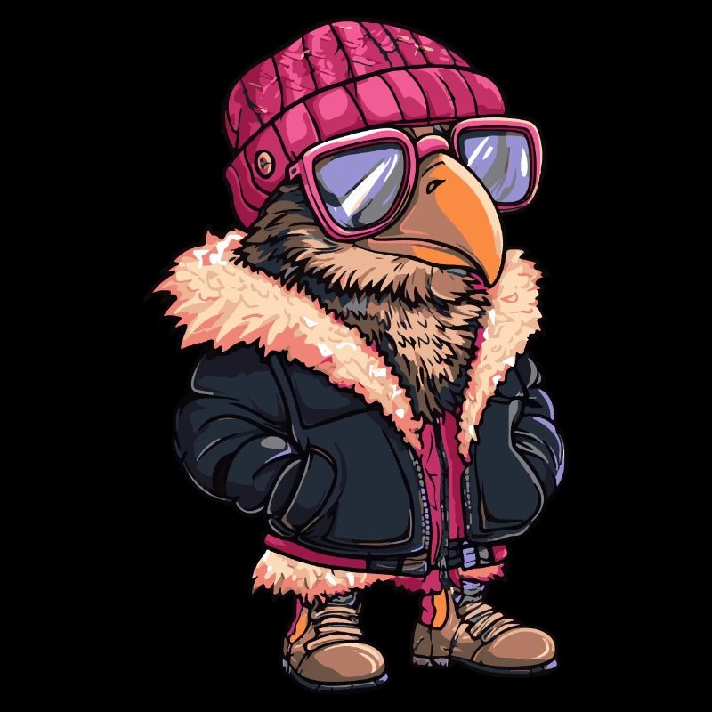 Harpyie Vogel Winter Comic