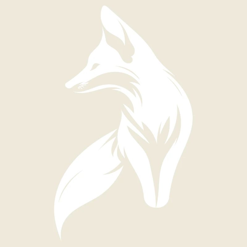 Süsses niedliches Fuchs Porträt Tattoo Style