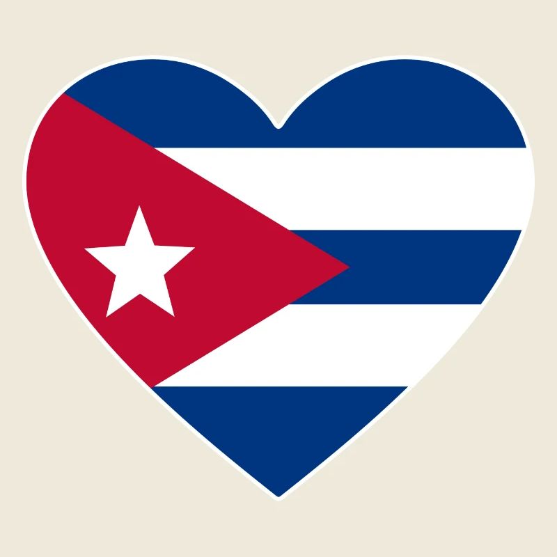 Cœur de drapeau de Cuba