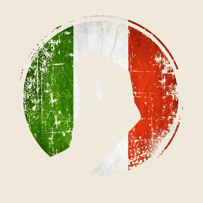 Italian flag with typical hand gesture