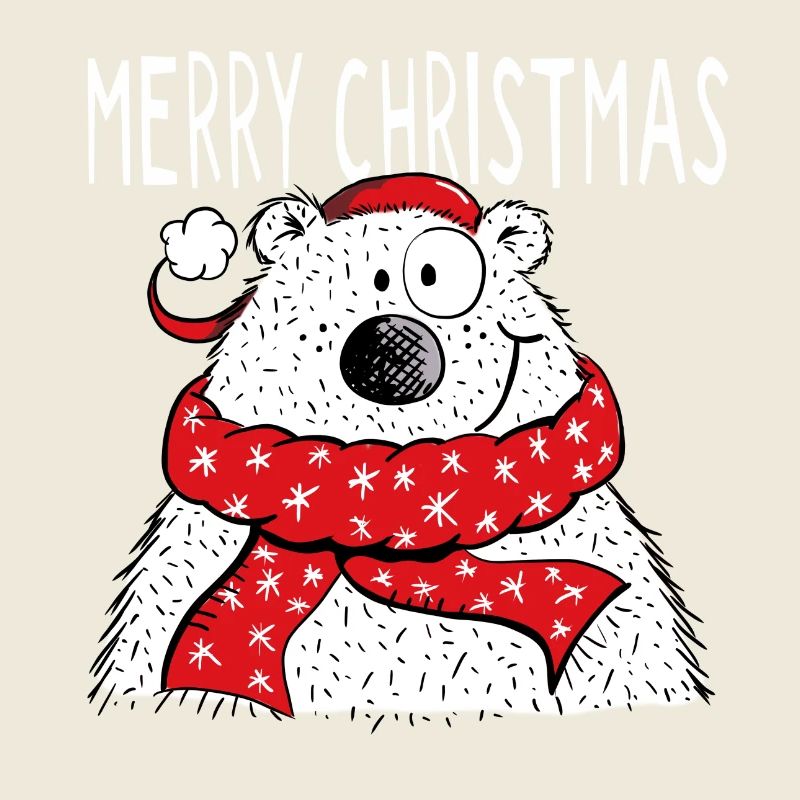 Merry Christmas Bear - Winter - X-mas - Gift