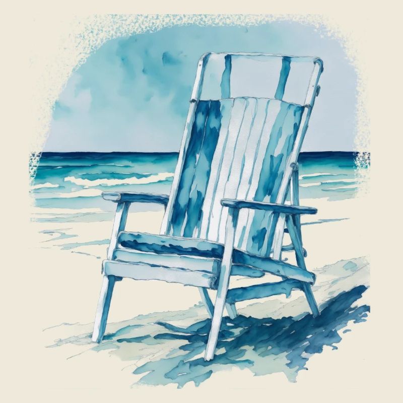 Chaise longue sur la plage