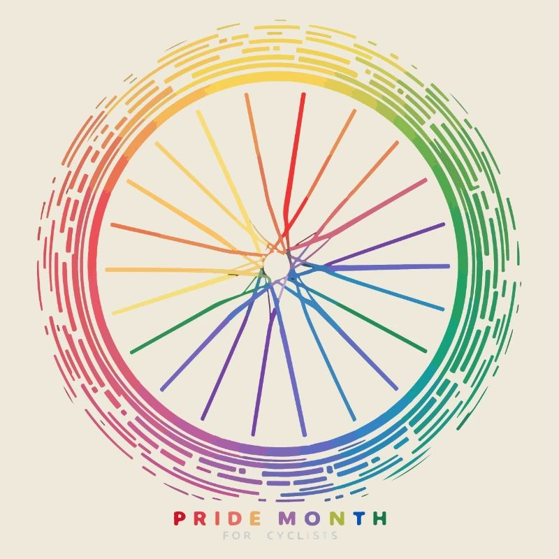 Vibrant Rainbow Bicycle Wheel Design