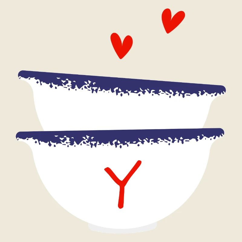 Bretonischer Buchstabe und Schalen