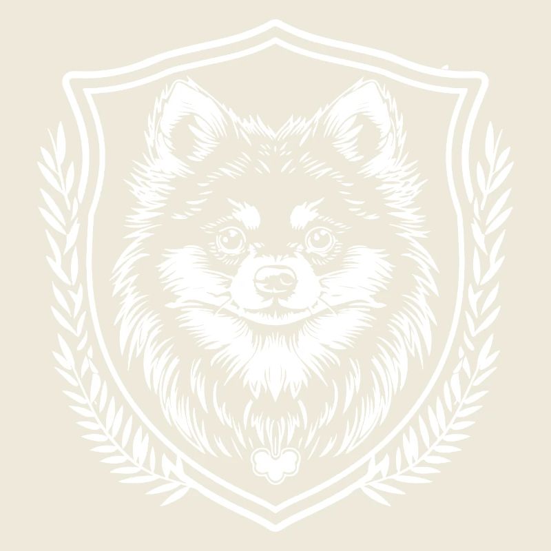 Husky Schild mit Lorbeerkranz