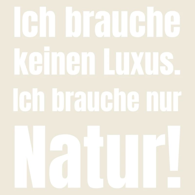 Nature instead of luxury Typography