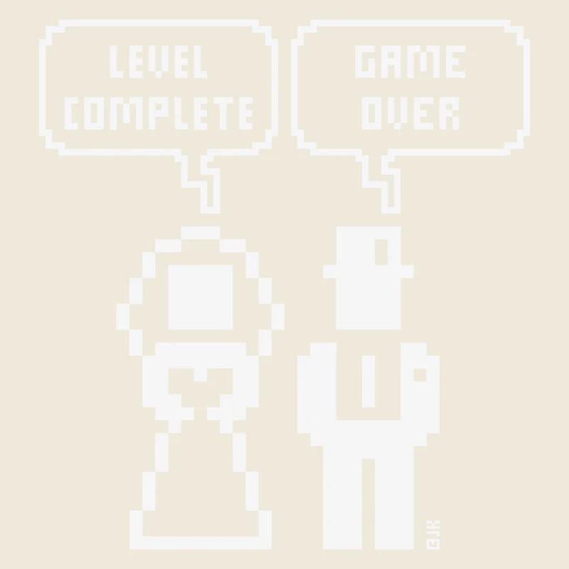 Level Complete – Game Over (JGA / Pixel / Bold W)
