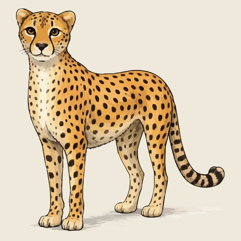 Gepard Cartoon-Illustration