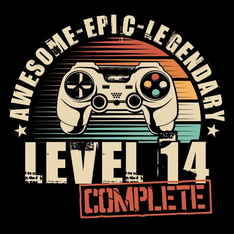 14e anniversaire Gamer 14 ans Niveau 14 Complet