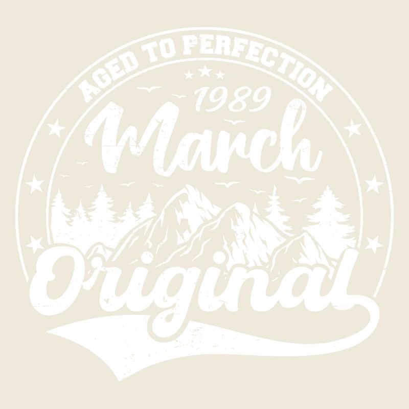 Mars 1989 Vintage Vintage rétro anniversaire