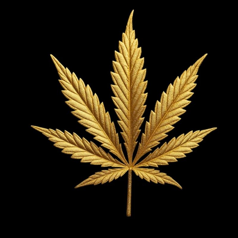 Goldenes Hanfblatt