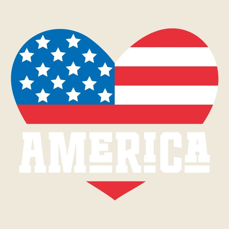America Flag Heart