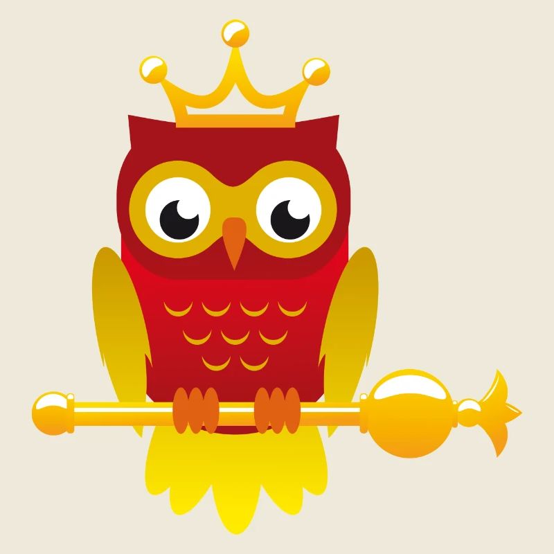 King owl with scepter