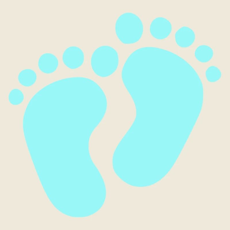 Empreintes de pas empreintes de pieds de bébé petits pieds bleus