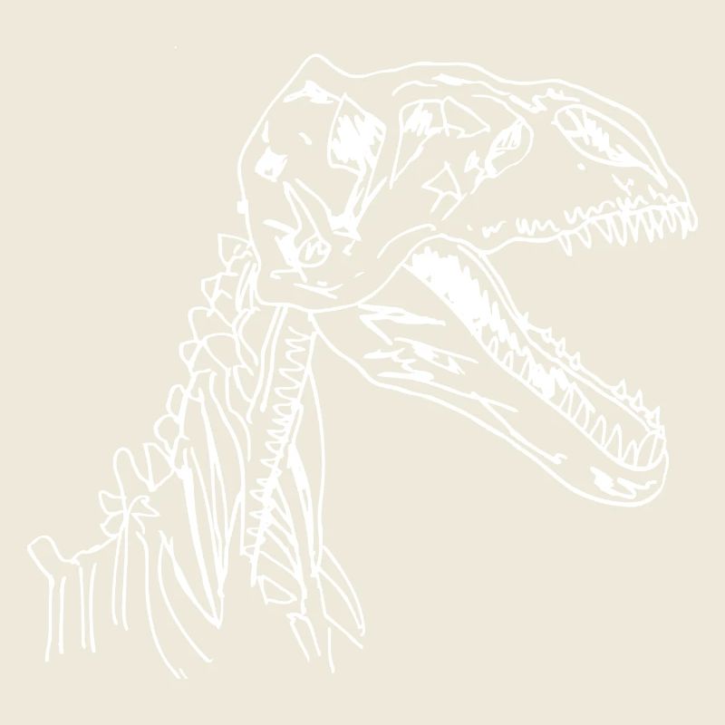Dinosaur skeleton illustration