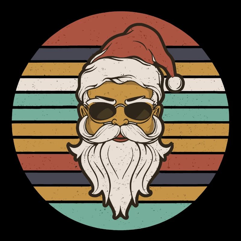 Santa retro funny style