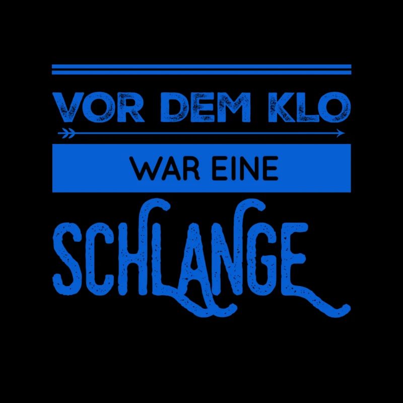 eine lange Schlange vor dem Klo