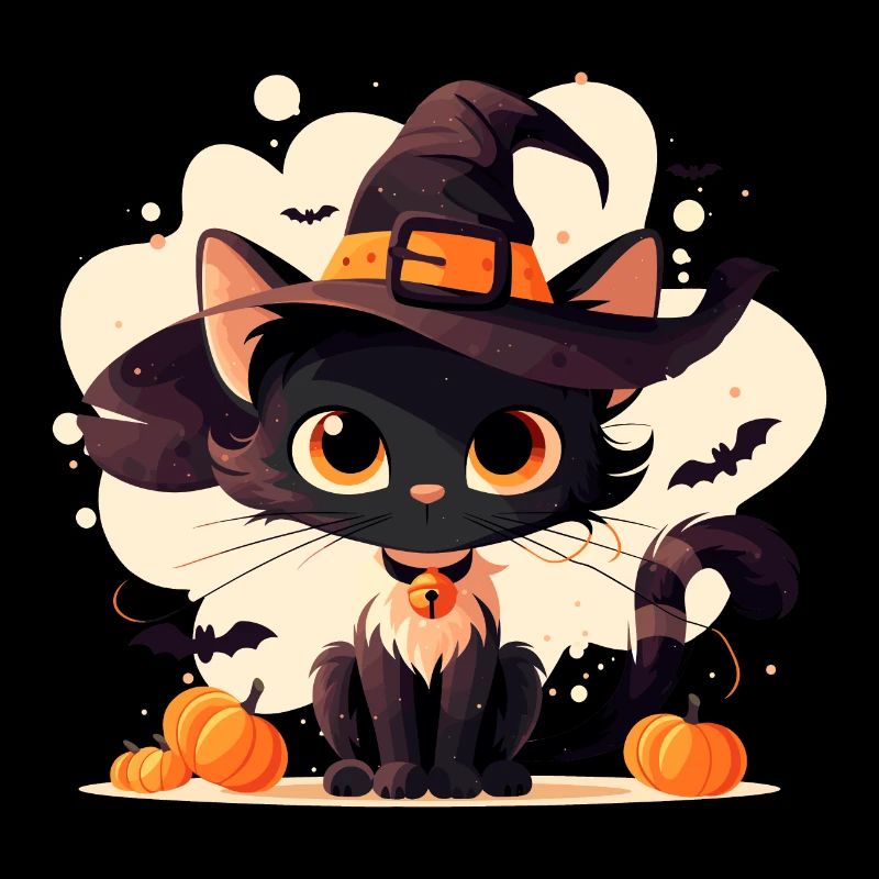 Chat mignon d’Halloween