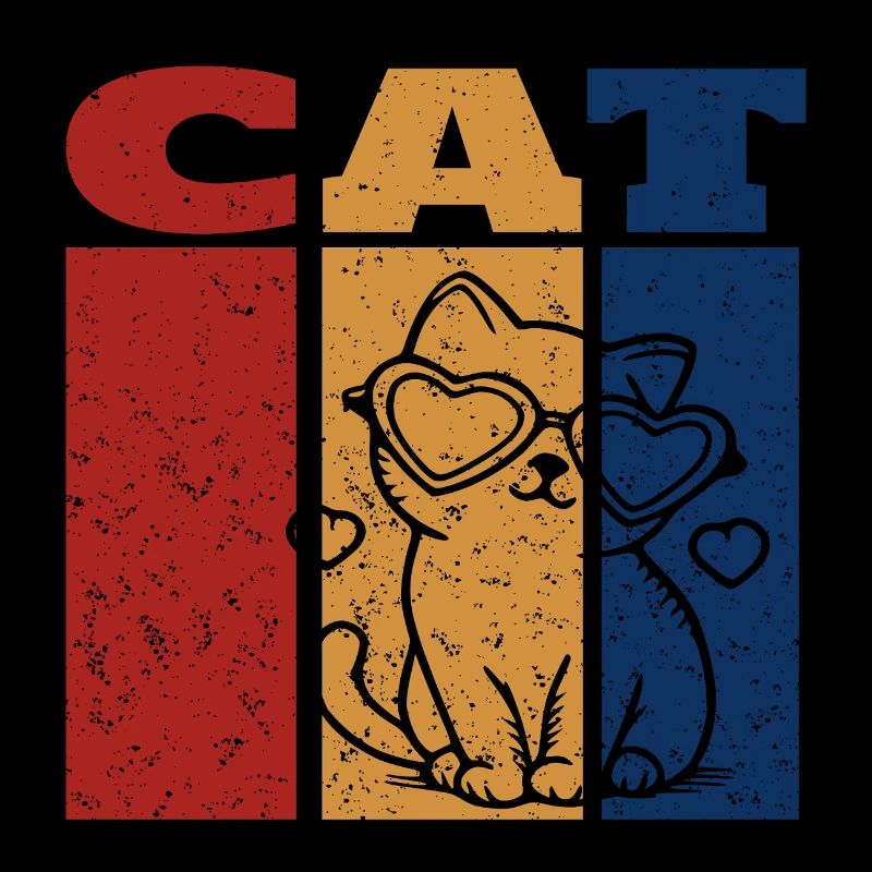 Chat de la Saint-Valentin avec des lunettes de soleil en forme de cœur