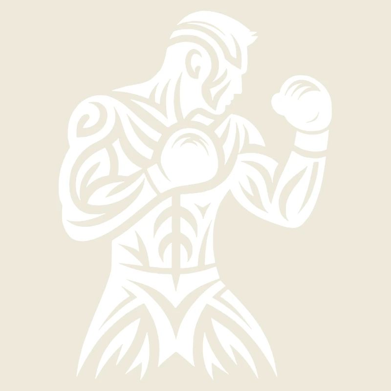 Thai Boxing Tribal Tattoo Fist Boxer Fighter