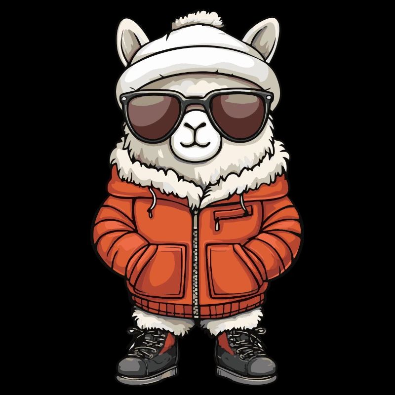 Alpaka Llama Winter Comic