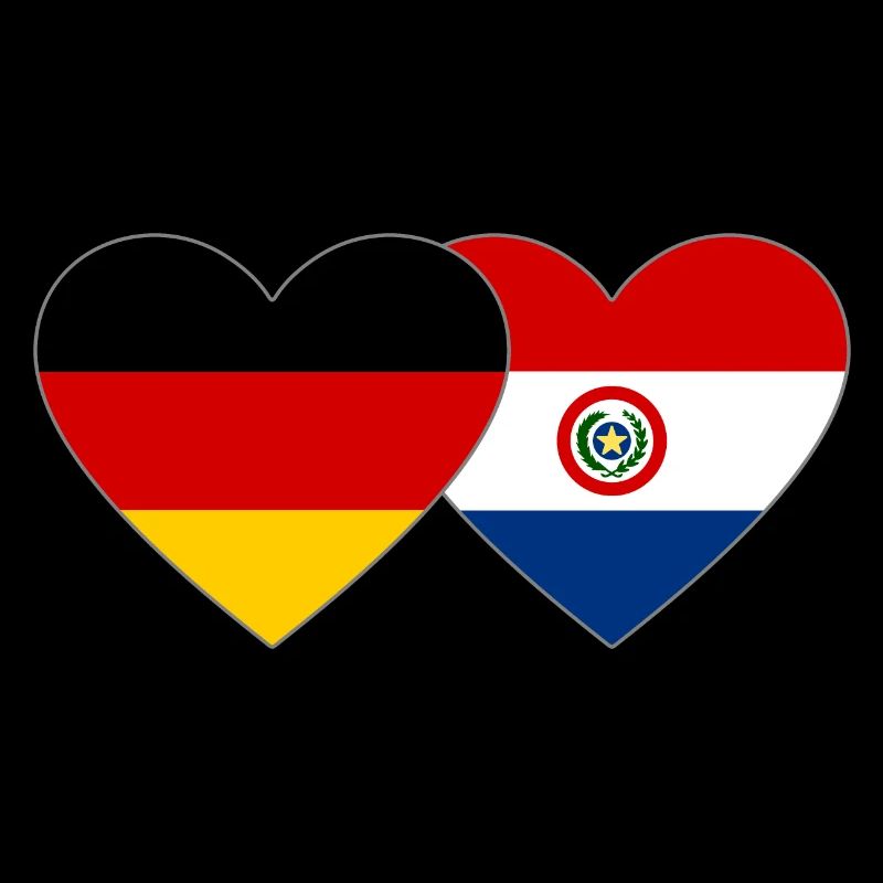 Allemagne Paraguay Drapeau du Cœur