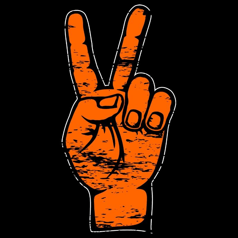 Symbole de victoire de la paix Helloween utilisé