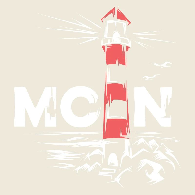 Leuchtturm Illustration Symbol moin Ostsee Nordsee
