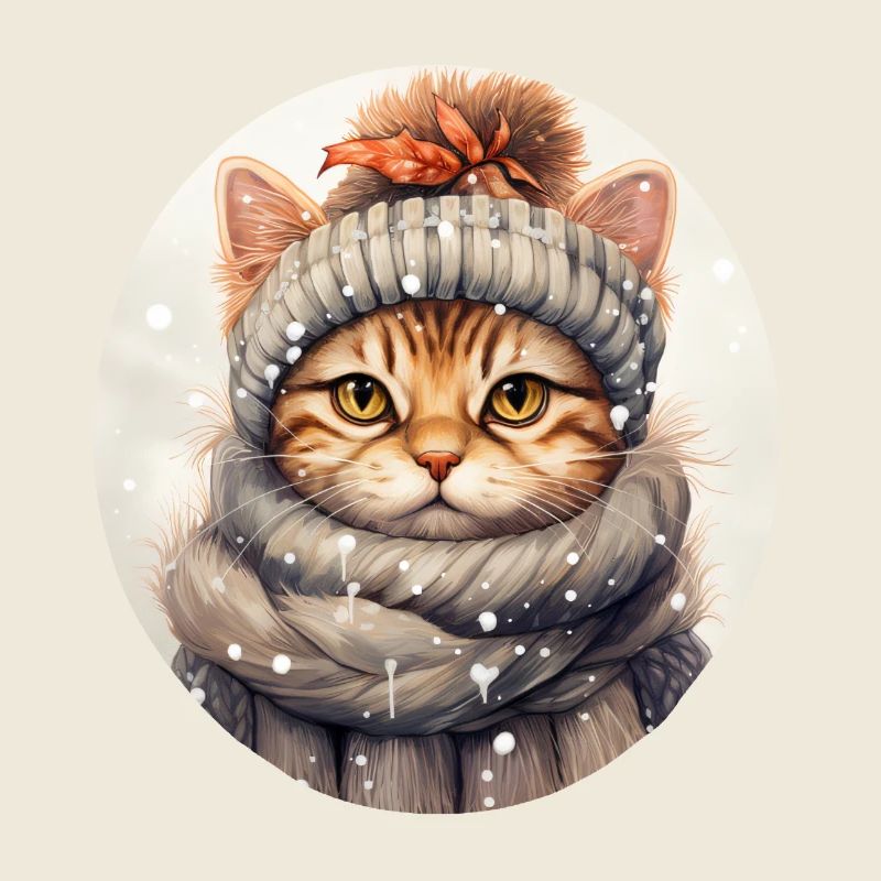 Cat in winter