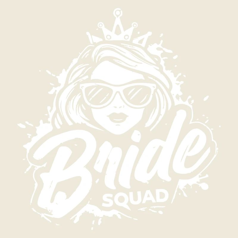 Bride "Bride Squad" logo in modern grunge style