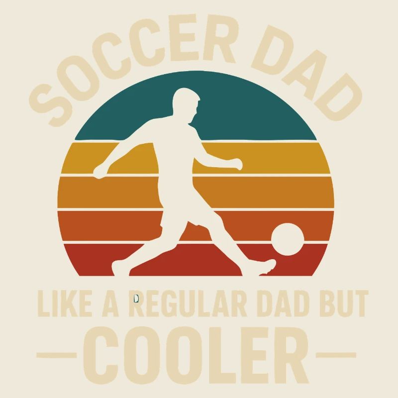 Soccer papa Rétro coucher de soleil Design