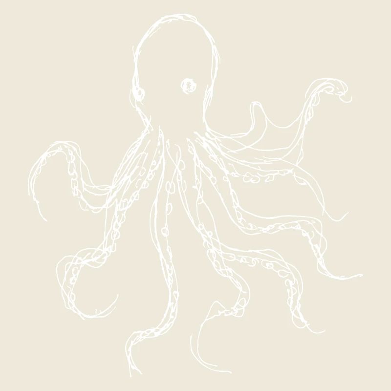 Bold Ink Octopus Line Art