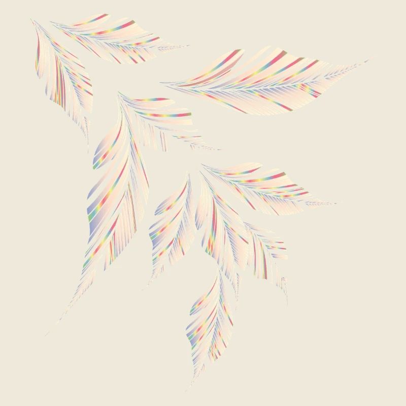 Delicately shimmering, feather-light leaf pattern