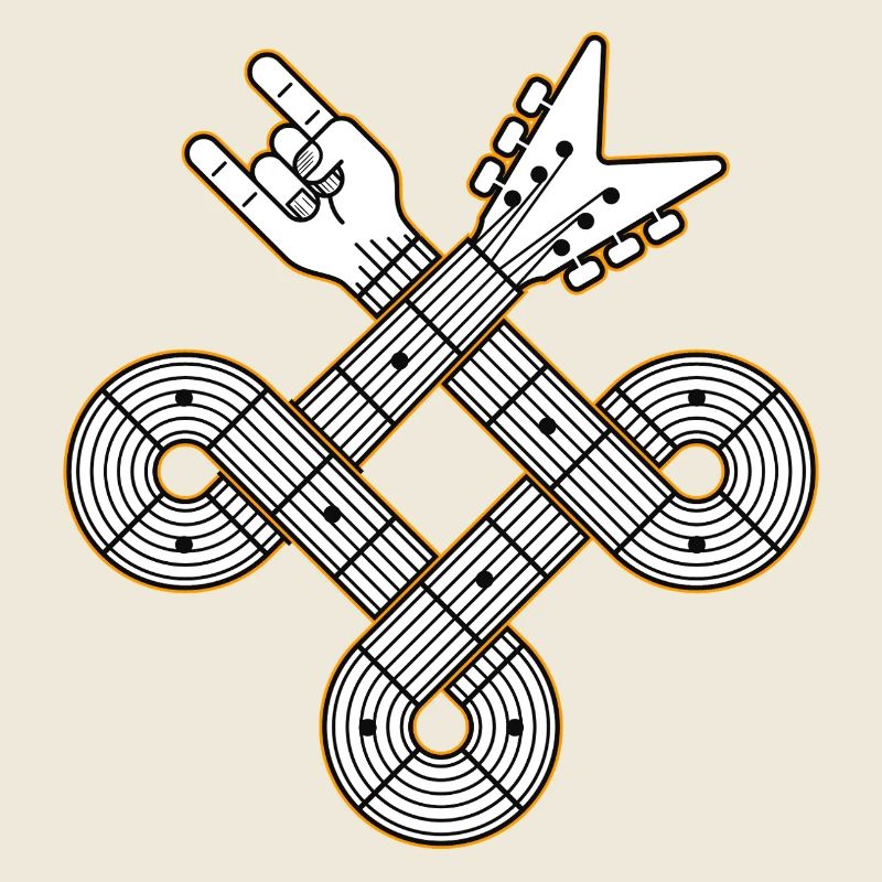 Interlaced Guitar Celtic Knot