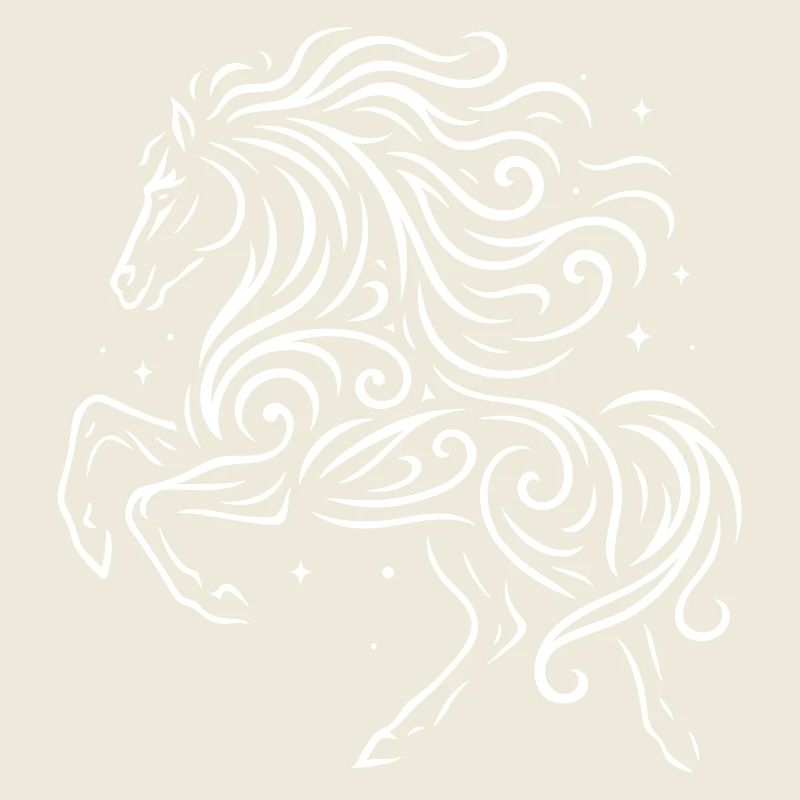 Rauhnächte Pferd reitet durch die Winternacht