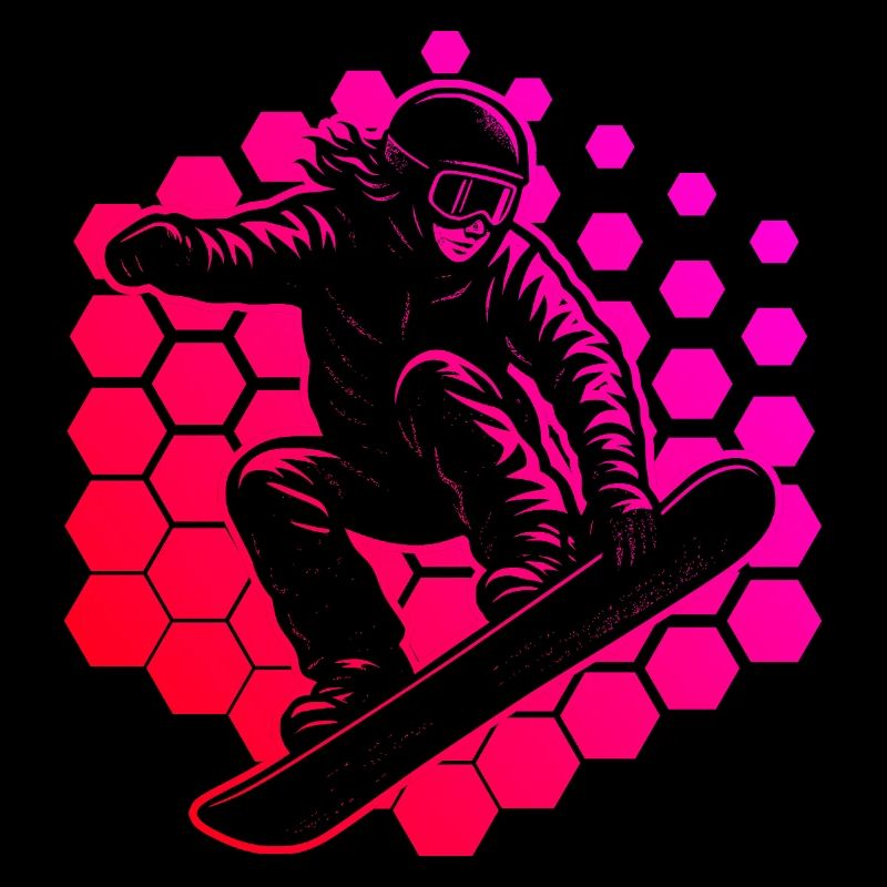 Motif classique du snowboard