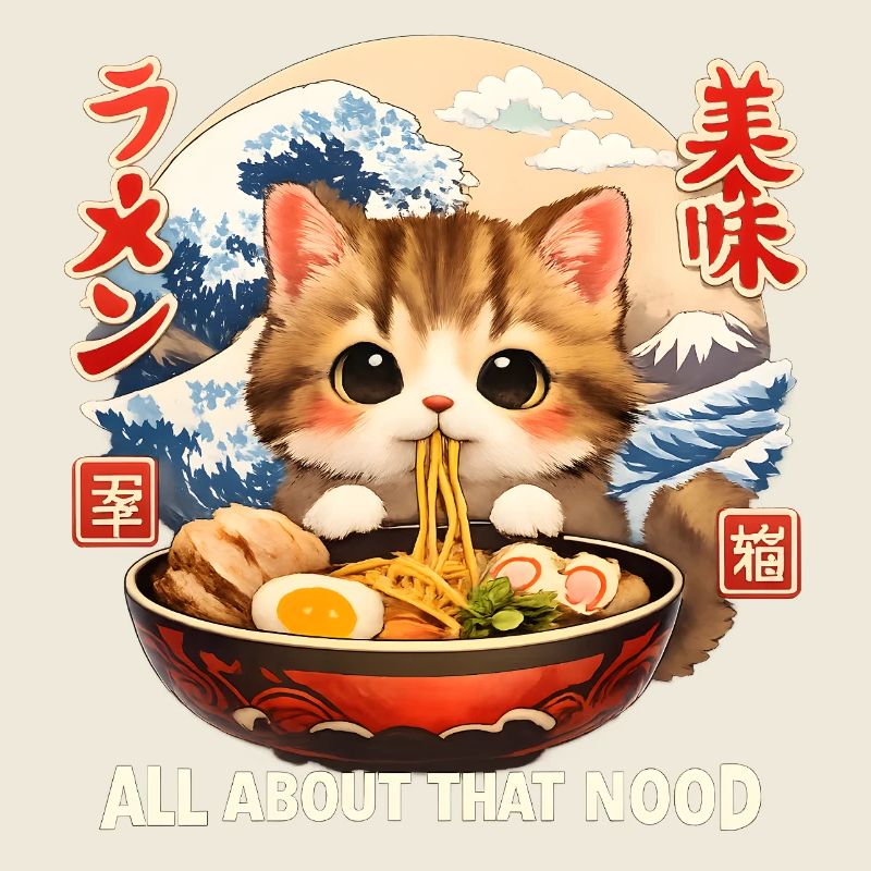 Kawaii Kätzchen Ramen Anime