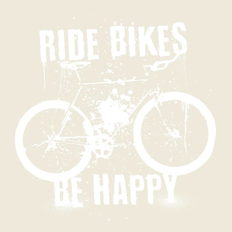 Ride Bikes Be Happy Bicycle en disant Design moderne