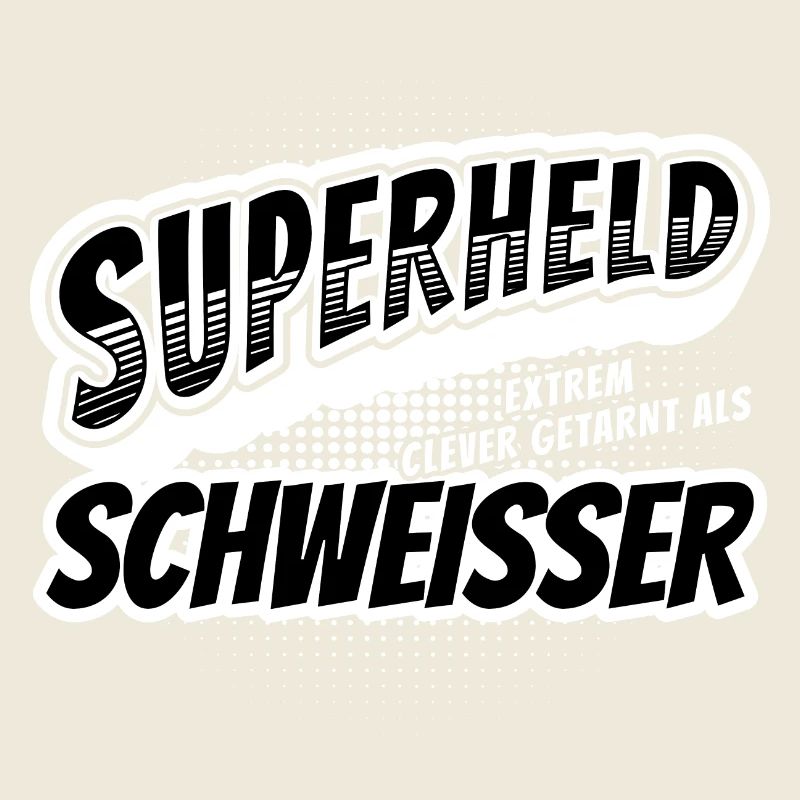 Superheld, clever getarnt als Schweisser