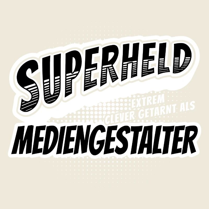 Superheld, clever getarnt als Mediengestalter