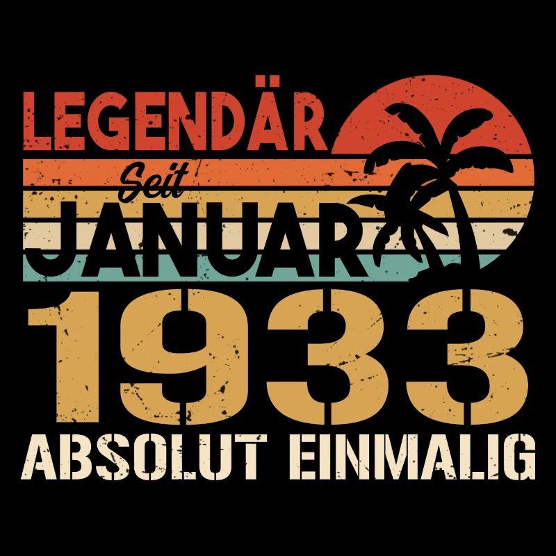 Geburtstagsgeschenk geboren im Januar 1933