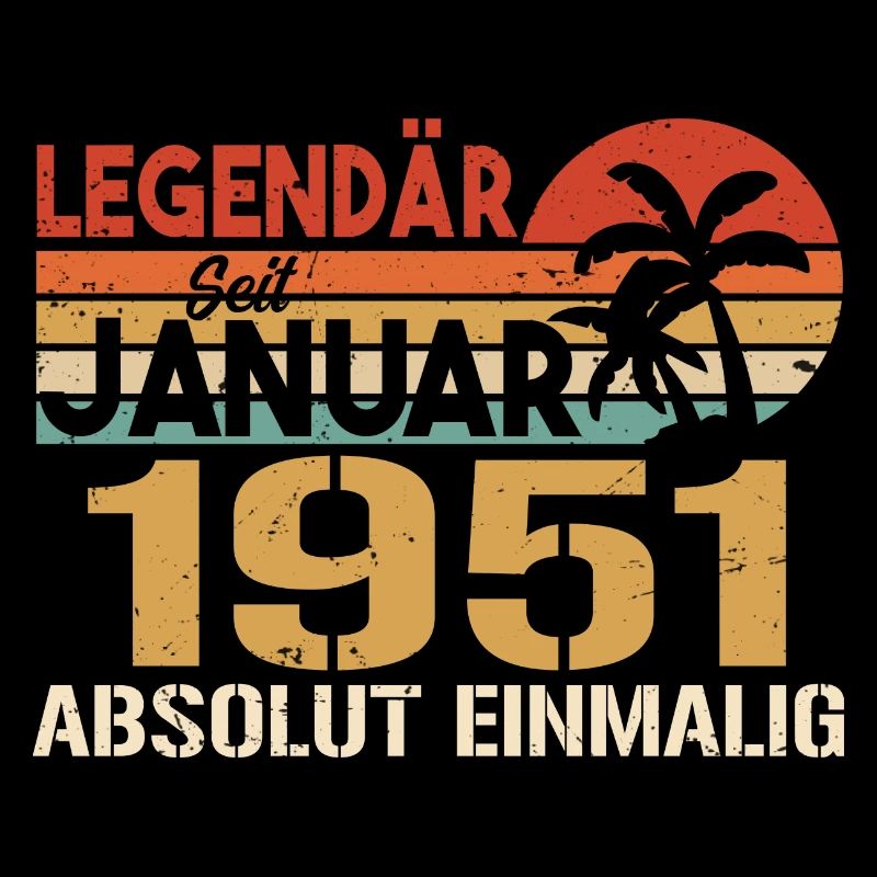 Geburtstagsgeschenk geboren im Januar 1951