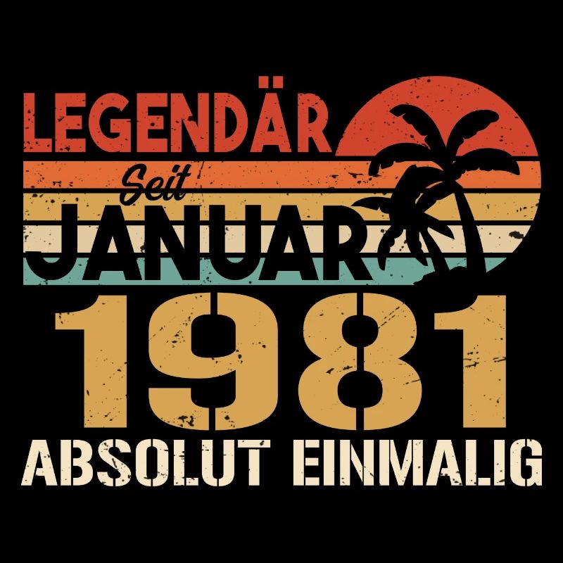 Geburtstagsgeschenk geboren im Januar 1981