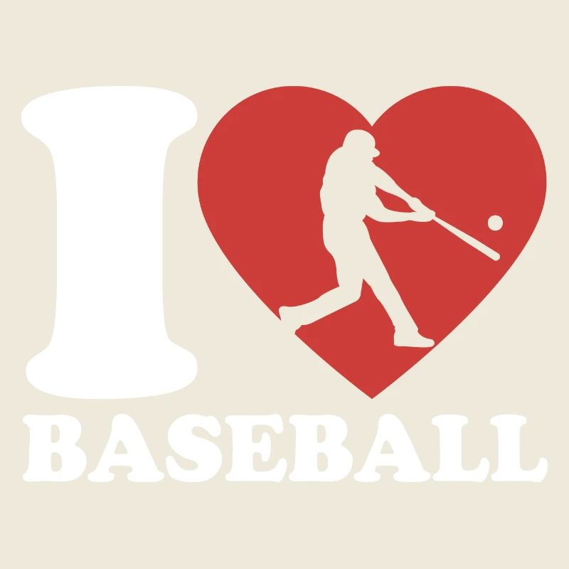 I Love Baseball - Herz - Hobby