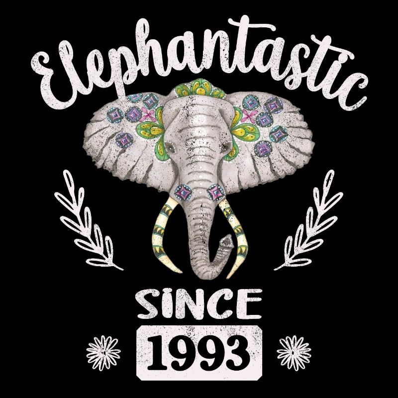 Elégeante depuis 1993, Tête d’éléphant décorée