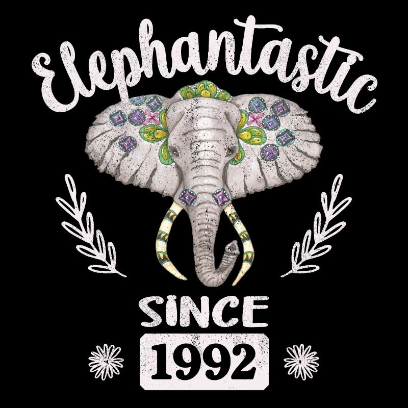 Elephantastic since 1992, Elefantenkopf geschmückt