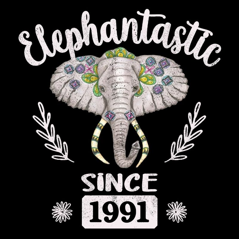 Elephantastic since 1991, Elefantenkopf geschmückt