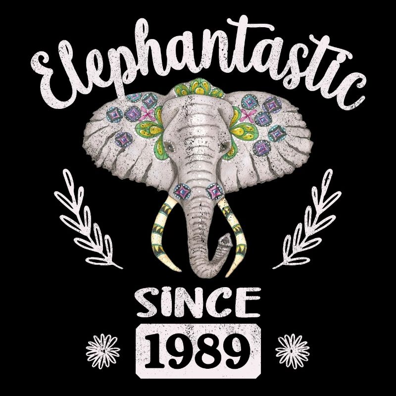 Elephantastic since 1989, Elefantenkopf geschmückt