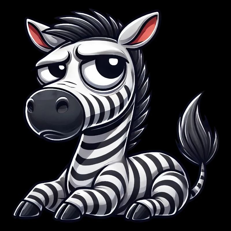 Zebra Cartoon Funny Bull Comic