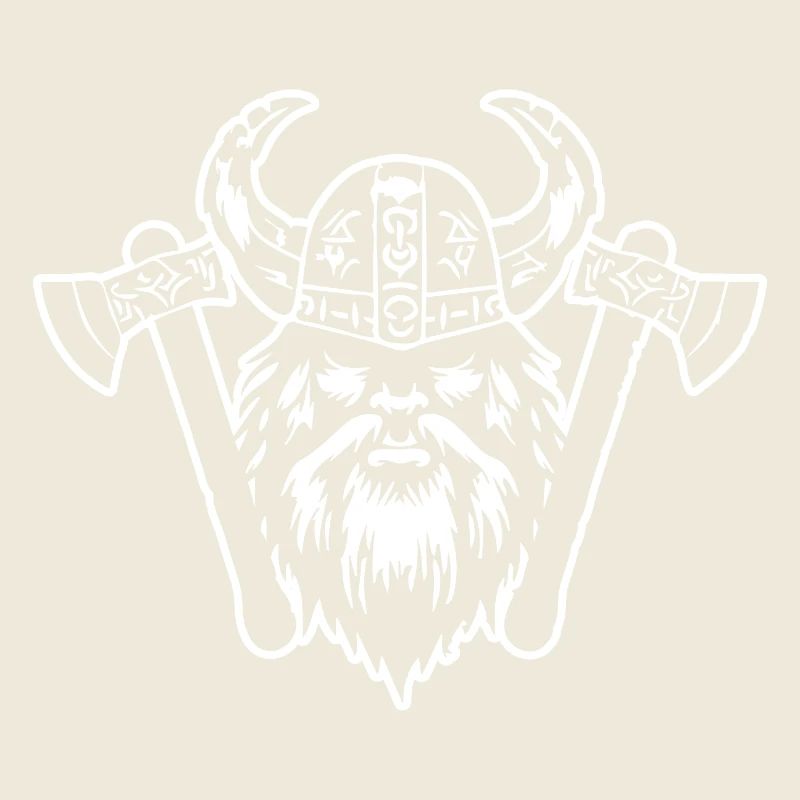 Viking avec hache et casque